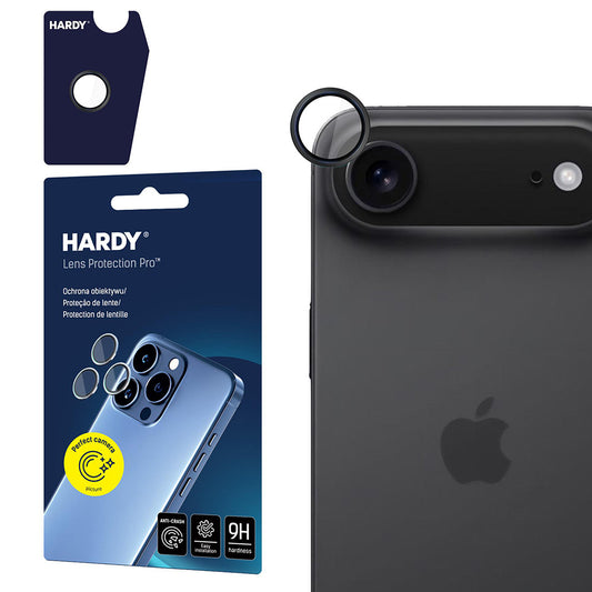 Schutzfolie Rückkamera 3MK Hardy Protection Pro für Apple iPhone 17 Air, Gehärtetes Glas, Schwarz