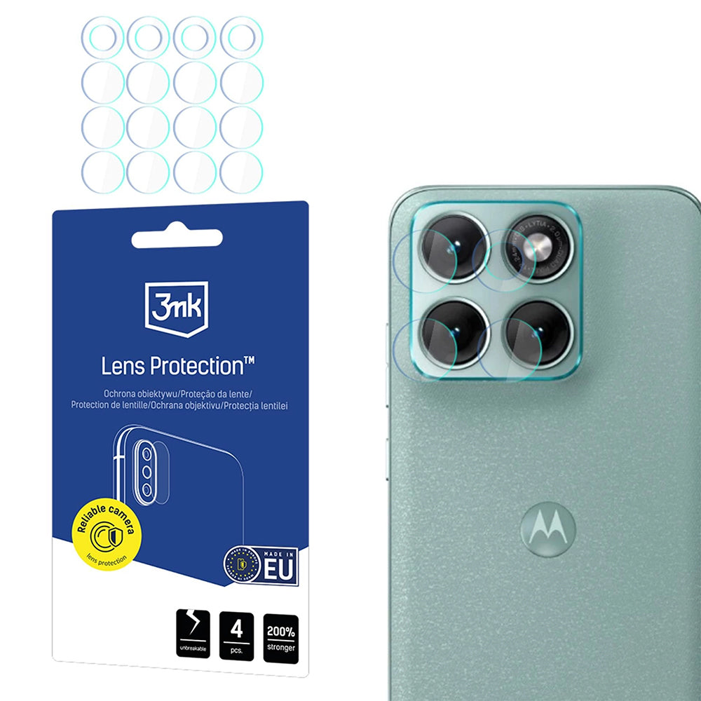 Schutzfolie Rückkamera 3MK Protection für Motorola Edge 70 Fusion, Flexibles Glas, Set 4 Stück, Transparent