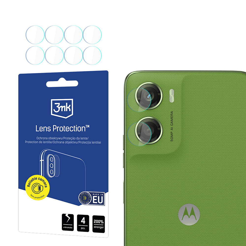 Schutzfolie Rückkamera 3MK Protection für Motorola Moto G06, Gehärtetes Glas, Set 4 Stück, Transparent