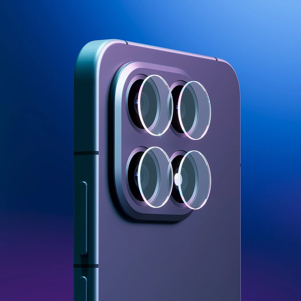 Beschermfolie Achtercamera 3MK Protection voor Xiaomi Poco F8 Ultra, Gehard Glas, Set van 4 stuks, Transparant