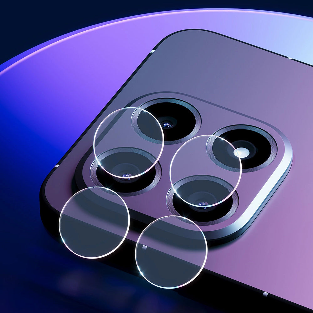 Beschermfolie Achtercamera 3MK Protection voor Xiaomi Poco F8 Ultra, Gehard Glas, Set van 4 stuks, Transparant