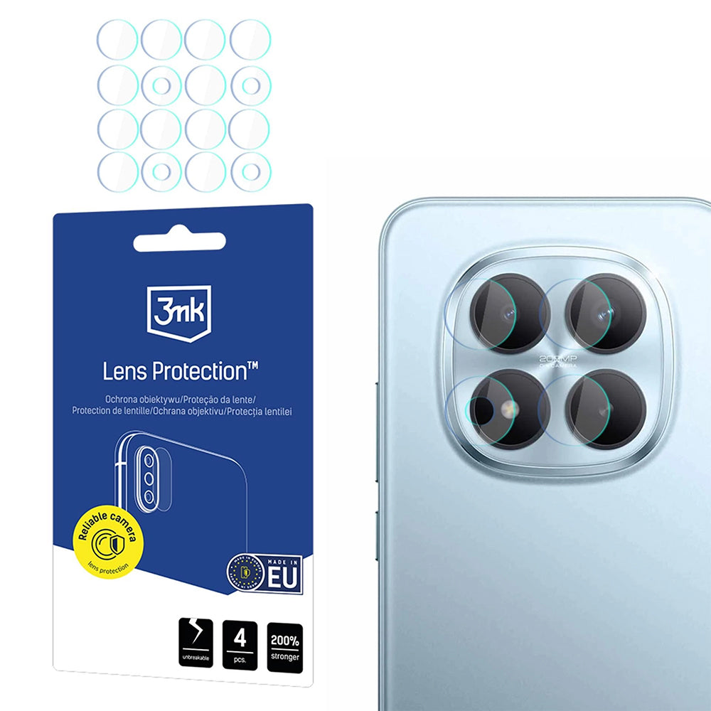 Beschermfolie Achtercamera 3MK Protection voor Xiaomi Redmi Note 15 Pro 5G, Flexibel Glas, Set van 4 stuks, Transparant