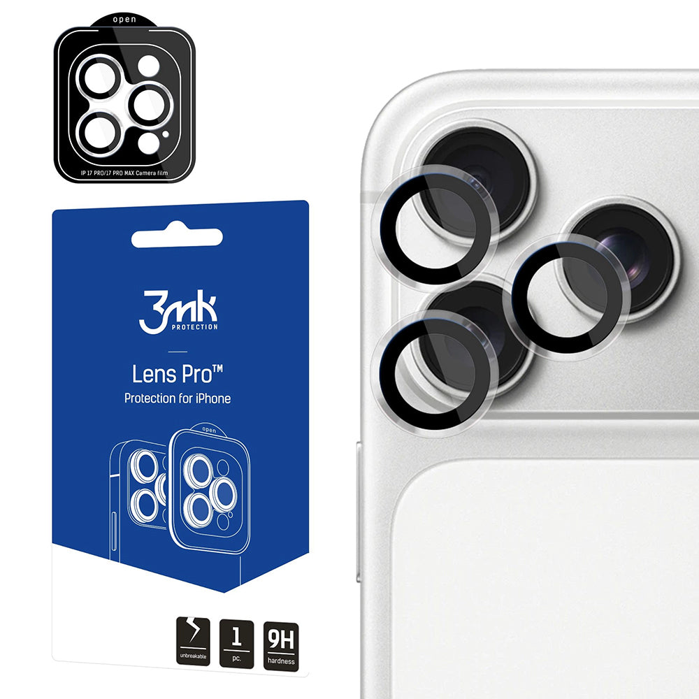 3MK Protection Pro Achtercamera Beschermfolie voor Apple iPhone 18 Pro / 18 Pro Max, Gehard Glas, Transparant