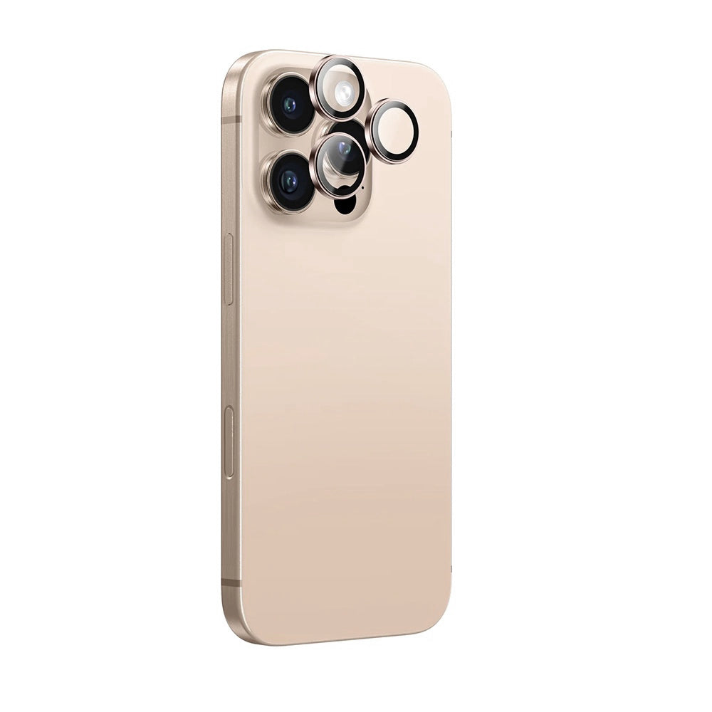 Anank AR Achtercamera Beschermfolie voor Apple iPhone 16 Pro Max / 16 Pro, Gehard Glas, Goudkleurig