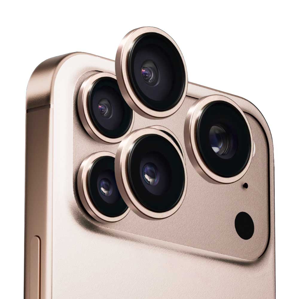 Beschermfolie Anank AR Achtercamera voor Apple iPhone 17 Pro Max / 17 Pro, Gehard Glas, Goudkleurig