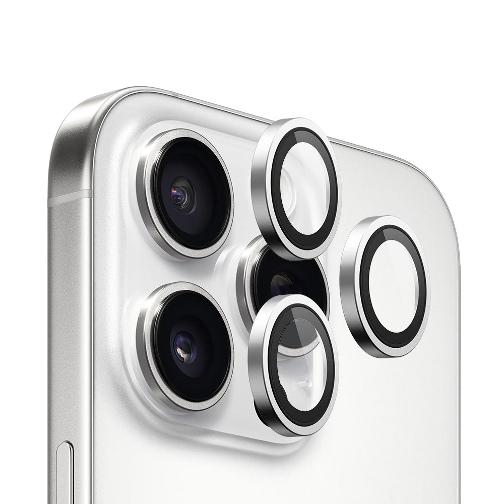 Film de protection pour caméra arrière Blueo 99 Anti-Réfléchissant HD pour Apple iPhone 16 Pro Max / 16 Pro, Verre trempé, Argenté