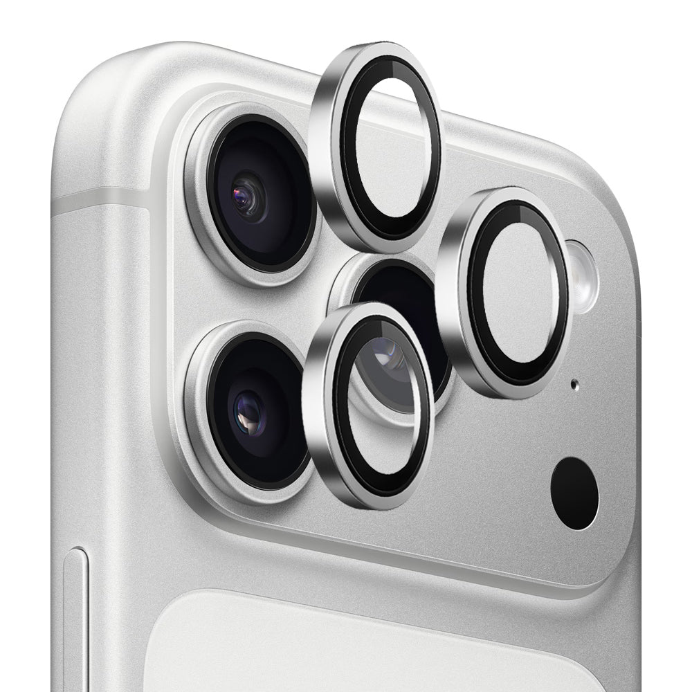 Film de protection Caméra Arrière Blueo Metal Frame pour Apple iPhone 17 Pro Max / 17 Pro, Verre Trempé, Argenté