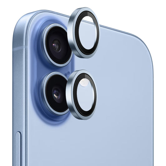 Beschermfolie Achtercamera Blueo Metal Frame voor Apple iPhone 17, Gehard Glas, Blauw