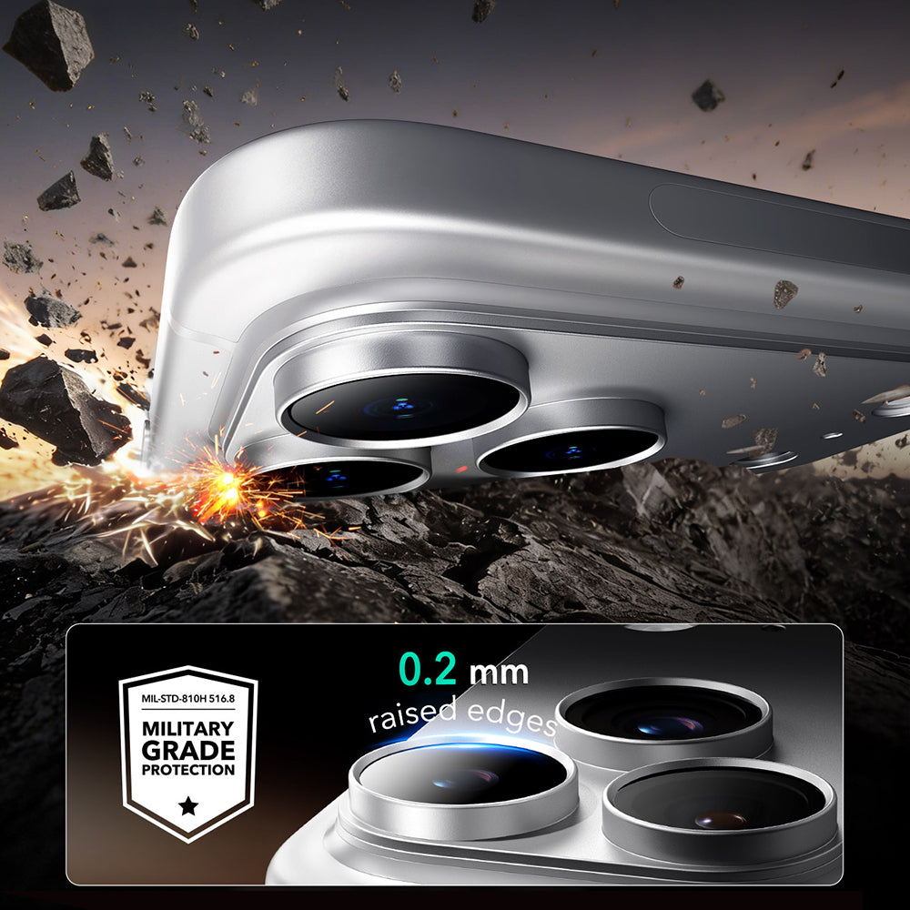 ESR Armorite Pro Achtercamera Beschermfolie voor Apple iPhone 18 Pro Max, Gehard Glas, Zilver