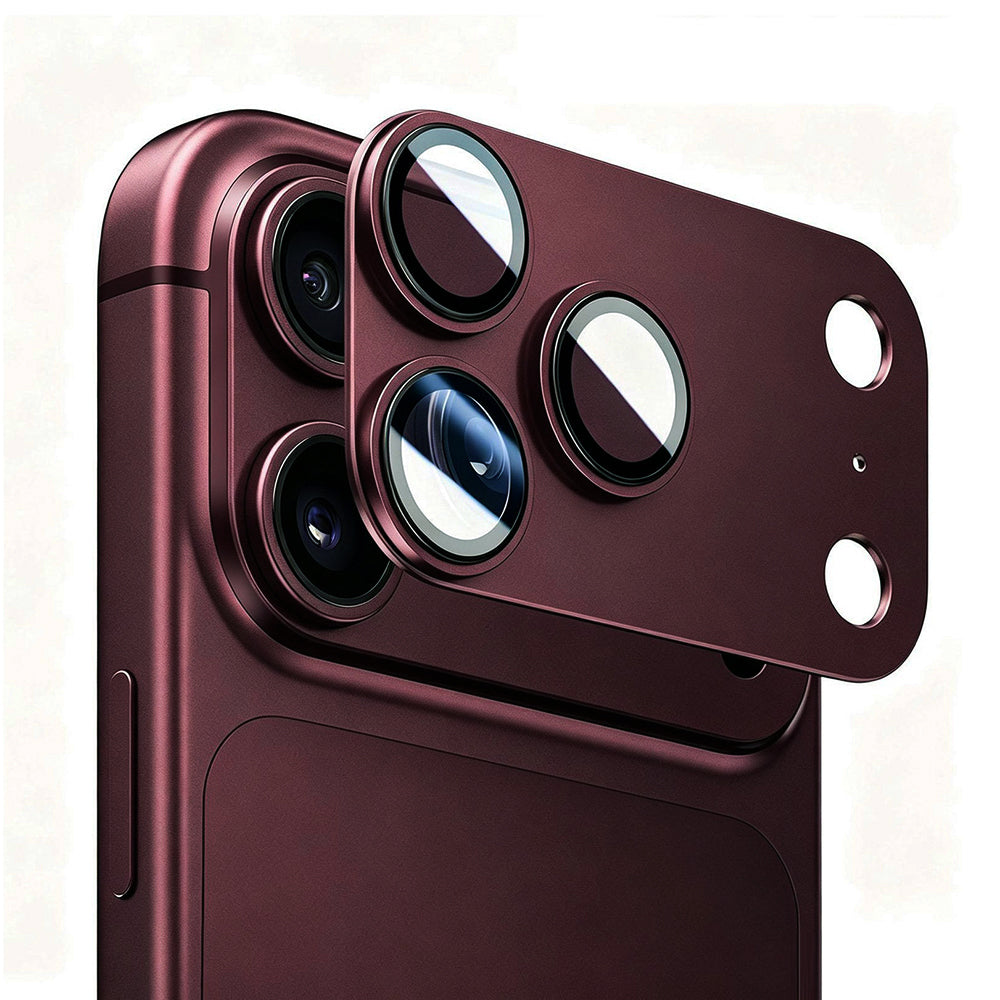 Film de protection pour caméra arrière Lito Crown Halo AR + AF pour Apple iPhone 18 Pro, Verre trempé, Bordeaux