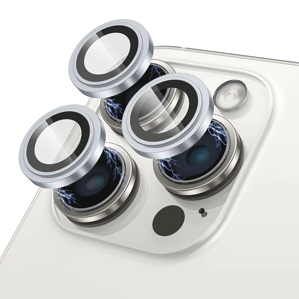 Beschermfolie Lito S+ voor de achtercamera van Apple iPhone 17 Pro Max / 17 Pro, Gehard Glas, Blauw
