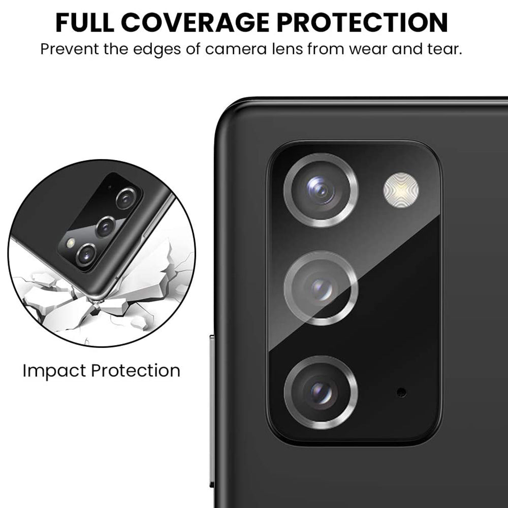 Schutzfolie Lito S+ für die Rückkamera des Samsung Galaxy Note 20 5G N981 / Note 20 N980, gehärtetes Glas, Schwarz.