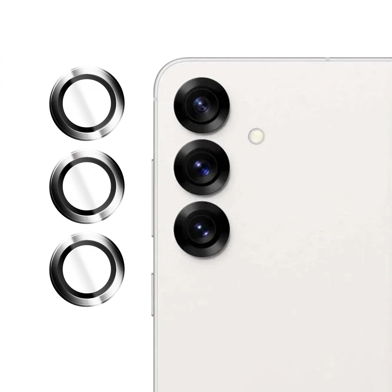 Beschermfolie Achtercamera Lito S+ voor Samsung Galaxy S25 S931, Gehard Glas, Zilver
