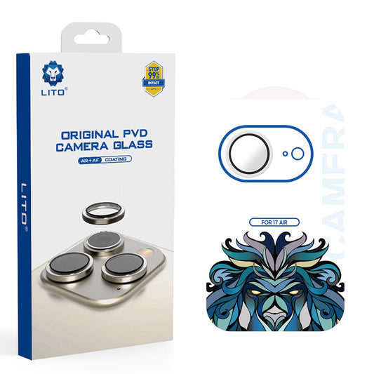 Beschermfolie Achtercamera Lito Titanium AR voor Apple iPhone 17 Air, Gehard Glas, Zilverkleurig
