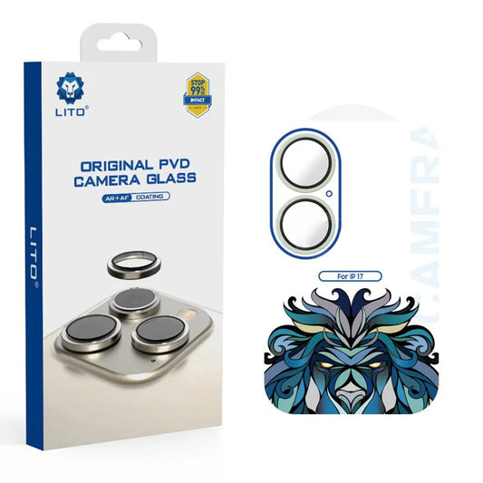 Beschermfolie Achtercamera Lito Titanium AR voor Apple iPhone 17, Gehard Glas, Groen