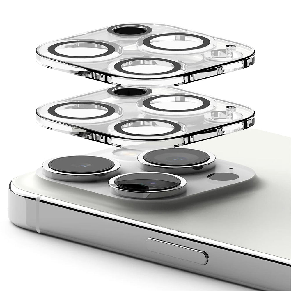 Film de protection pour caméra arrière Ringke pour Apple iPhone 15 Pro, Verre trempé, Lot de 2 pièces, Transparent