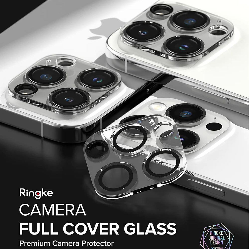 Film de protection pour caméra arrière Ringke pour Apple iPhone 15 Pro, Verre trempé, Lot de 2 pièces, Transparent