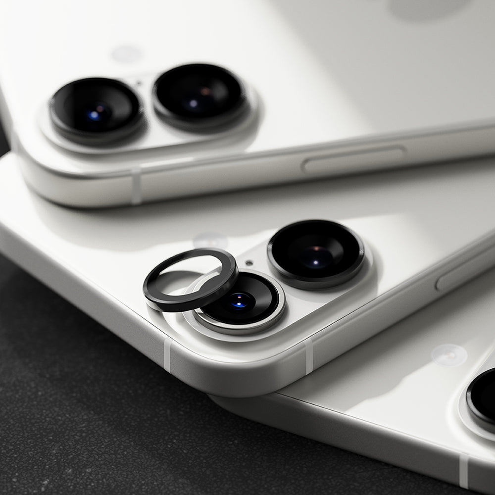 Beschermfolie Ringke Achtercamera voor Apple iPhone 17, Gehard Glas, Zwart