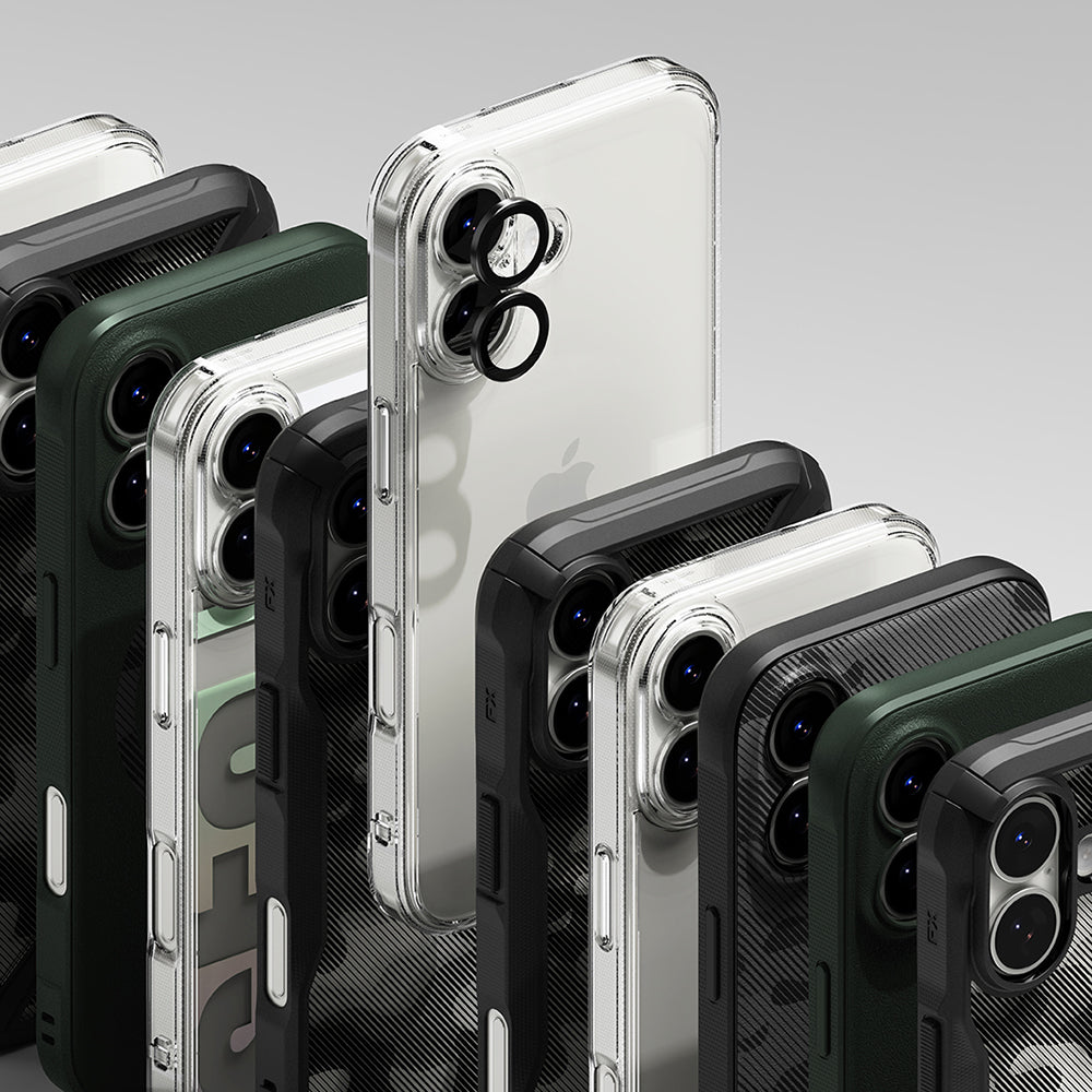 Beschermfolie Ringke Achtercamera voor Apple iPhone 17, Gehard Glas, Zwart