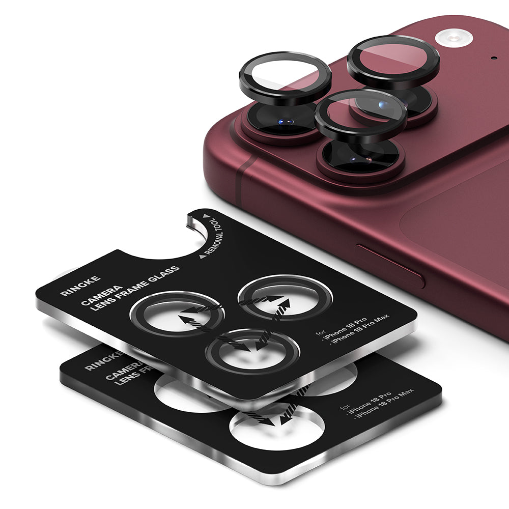 Ringke Achtercamera Beschermfolie voor Apple iPhone 18 Pro / 18 Pro Max, Gehard Glas, Set van 2 Stuks, Transparant