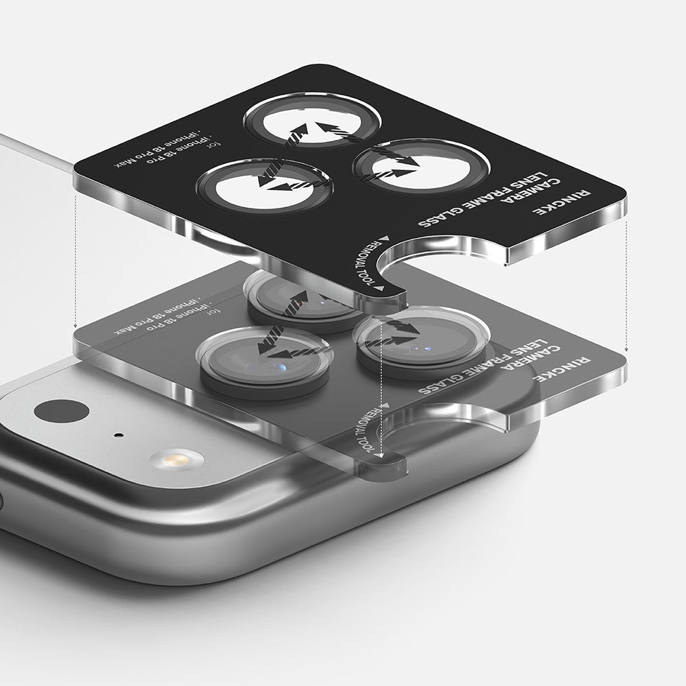 Ringke Achtercamera Beschermfolie voor Apple iPhone 18 Pro / 18 Pro Max, Gehard Glas, Set van 2 Stuks, Transparant