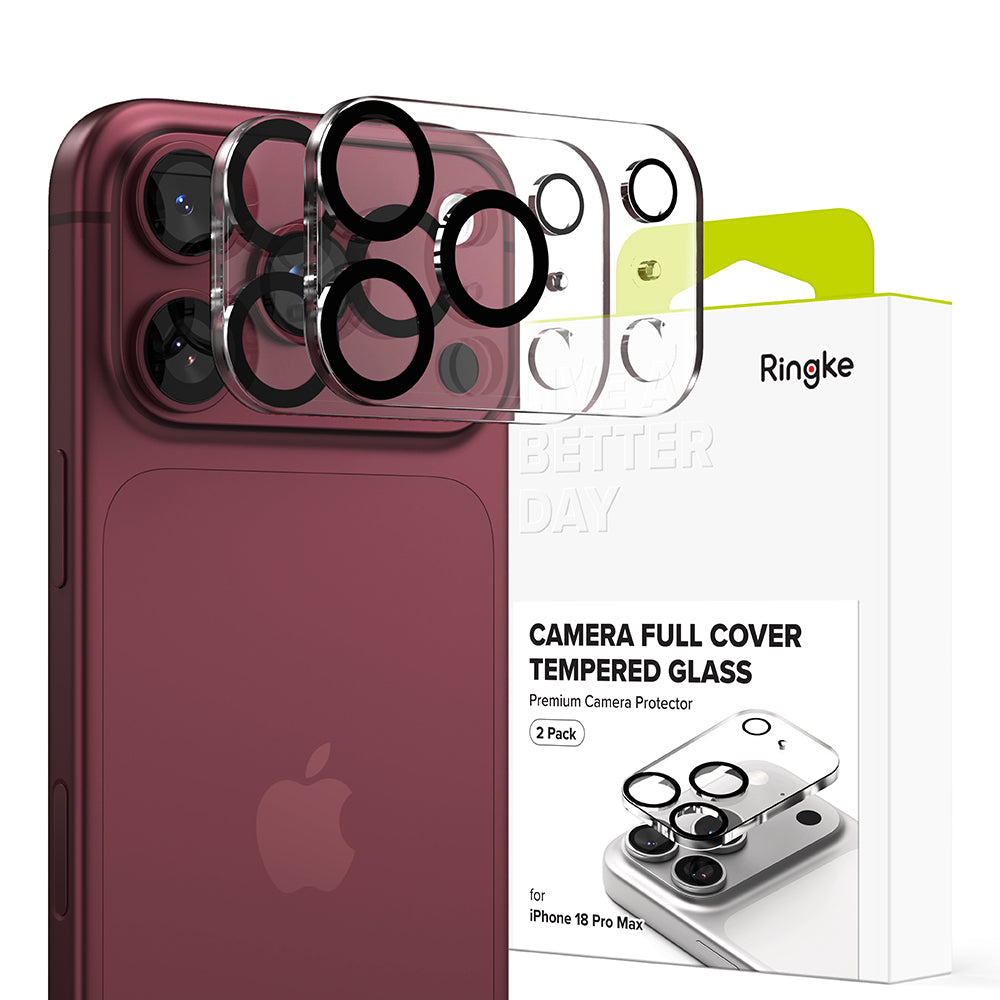 Film de protection pour caméra arrière Ringke pour Apple iPhone 18 Pro, Verre trempé, Lot de 2 pièces, Transparent