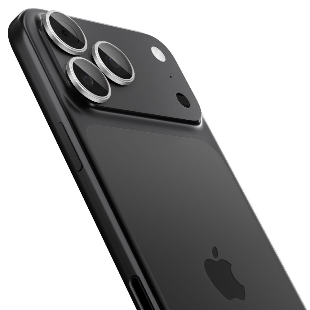 Beschermfolie Achtercamera Spigen GlastR EZ FIT Optik Pro voor Apple iPhone 17 Pro Max / 17 Pro, Gehard Glas, Set van 2 stuks, Zilverkleurig