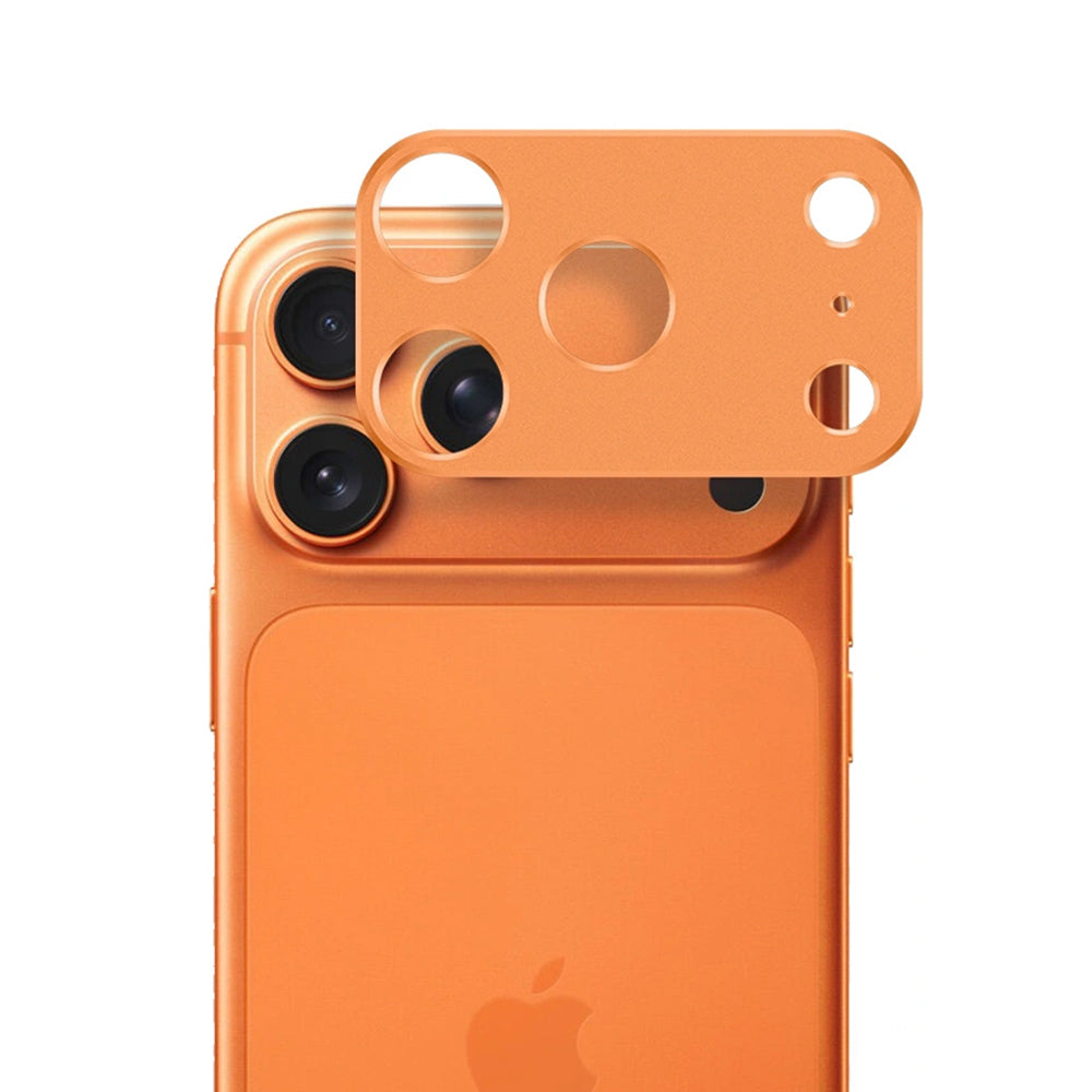 Film de protection pour caméra arrière Techsuit pour Apple iPhone 17 Pro Max, Verre trempé, Orange