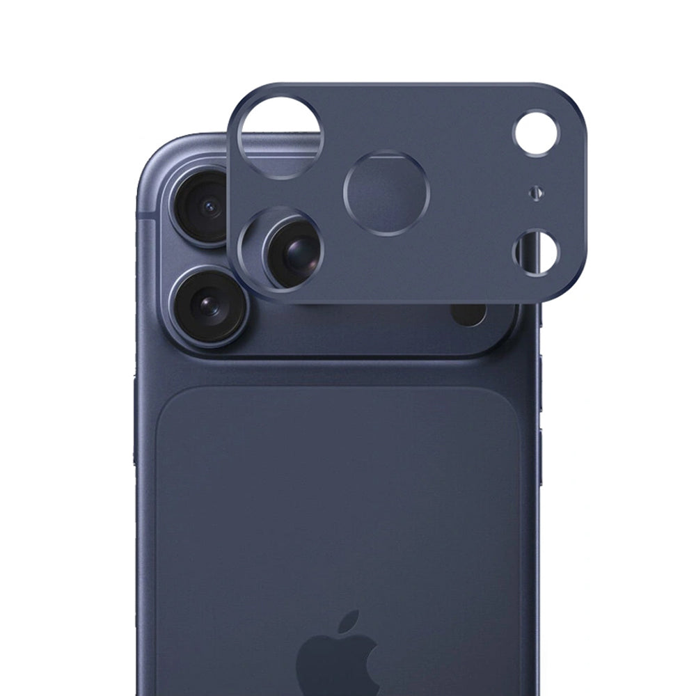 Beschermfolie Achtercamera Techsuit voor Apple iPhone 17 Pro, Gehard Glas, Donkerblauw