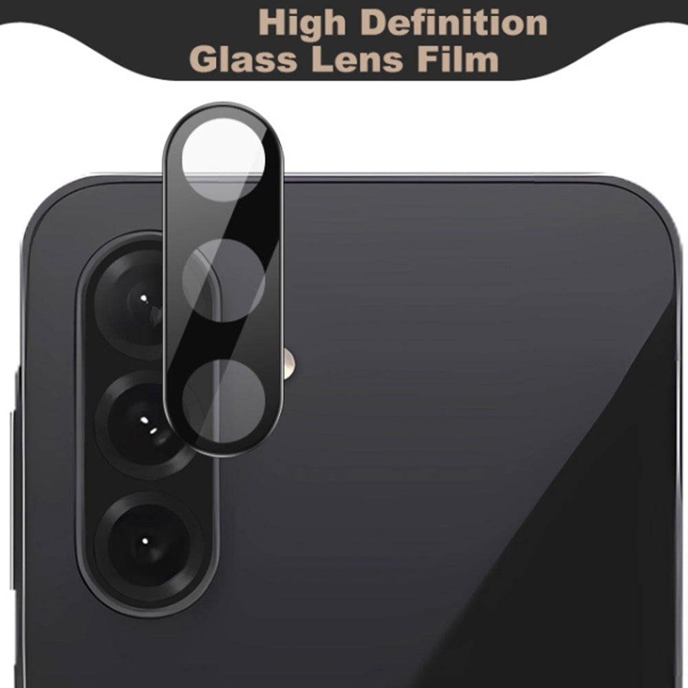 Beschermfolie Techsuit voor de achtercamera van Samsung Galaxy A37 5G, Gehard Glas, Zwart