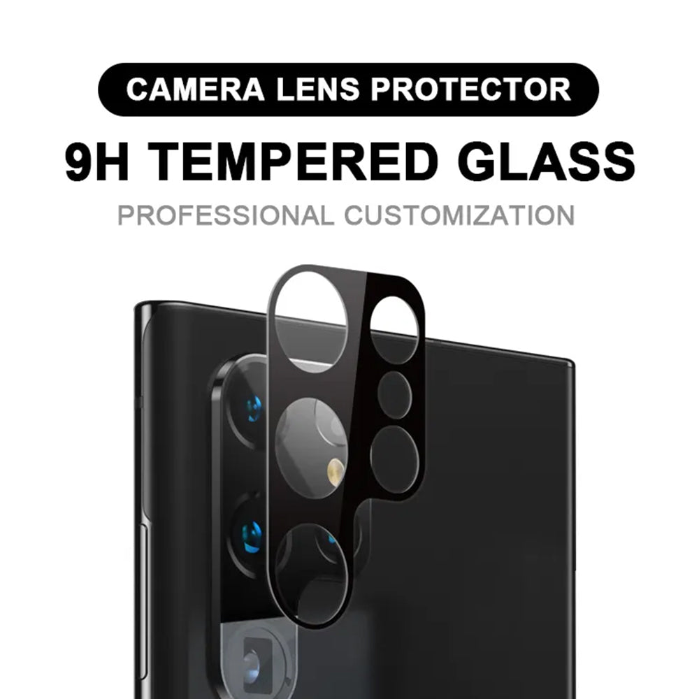 Techsuit achtercamera beschermfolie voor Samsung Galaxy S23 Ultra S918, gehard glas, zwart