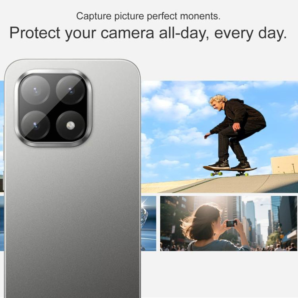 Film de protection pour caméra arrière Techsuit pour Xiaomi 15T, verre trempé, noir