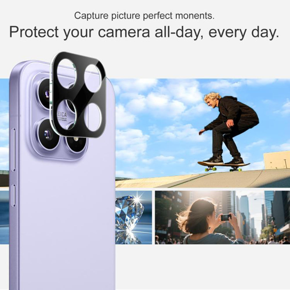 Film de protection pour caméra arrière Techsuit pour Xiaomi 17, Verre Trempé, Noir