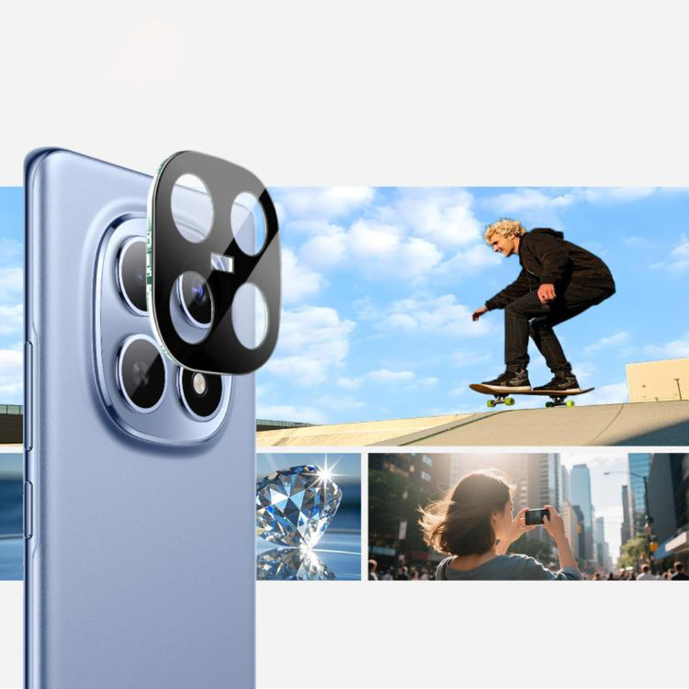 Beschermfolie Techsuit voor de achtercamera voor Xiaomi Poco M8 / Redmi Note 15 5G, Gehard Glas, Zwart