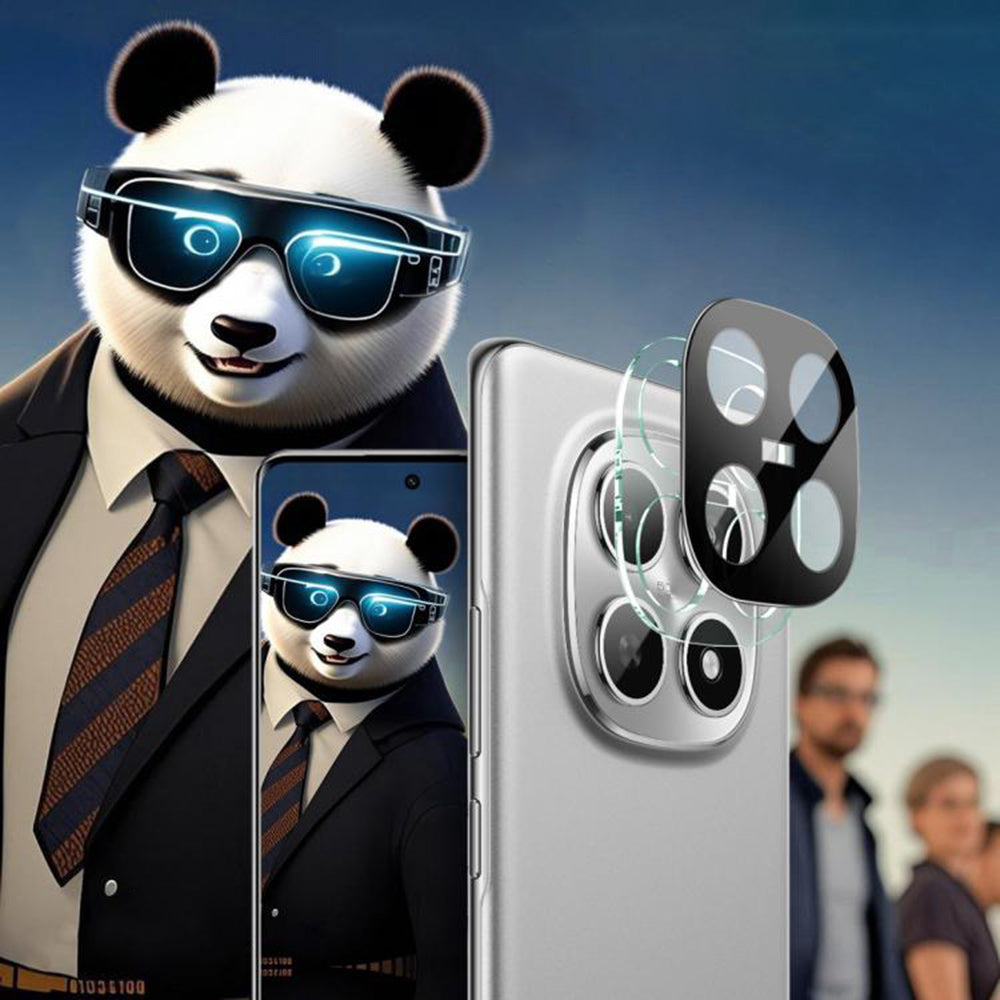 Beschermfolie Techsuit voor de achtercamera voor Xiaomi Poco M8 / Redmi Note 15 5G, Gehard Glas, Zwart