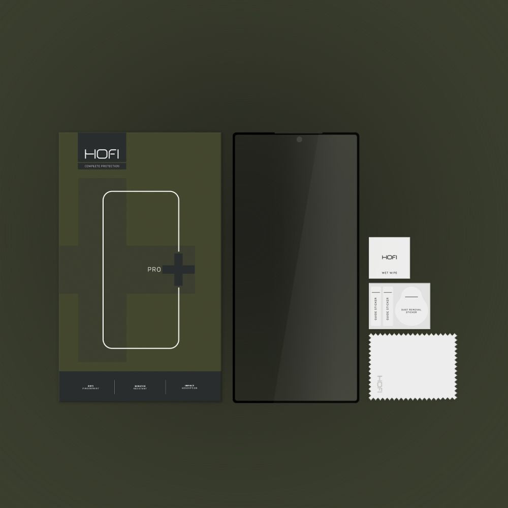 Film de protection écran Privacy HOFI PRO+ pour Samsung Galaxy S24 Ultra S928, Verre Trempé, Full Glue