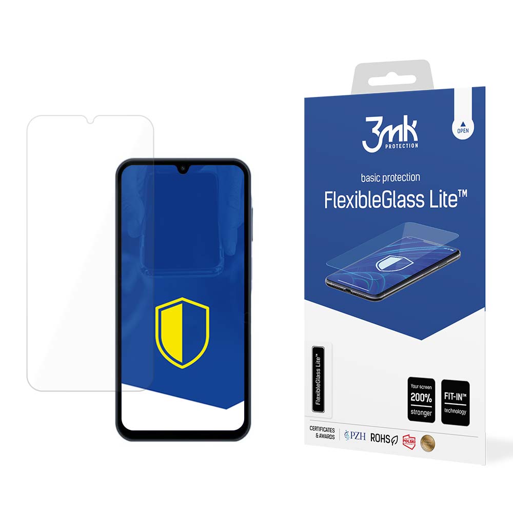 3MK FlexibleGlass Lite schermbeschermfolie voor Samsung Galaxy A15 5G A156 / A15 A155 / A25 A256, Flexibel Glas, Volledige Lijm