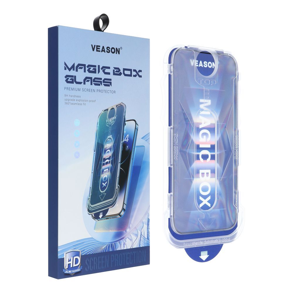 Screen Protector Veason PRO for Apple iPhone 12 / 12 Pro, Glass Shielded, Full Glue, 6D, Black