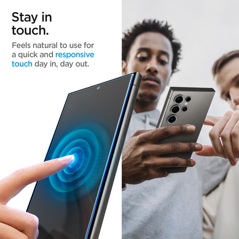 Spigen EZ FIT Privacy Screen Protector for Samsung Galaxy S24 Ultra S928, Protective Glass, Full Glue, Set 2 pieces