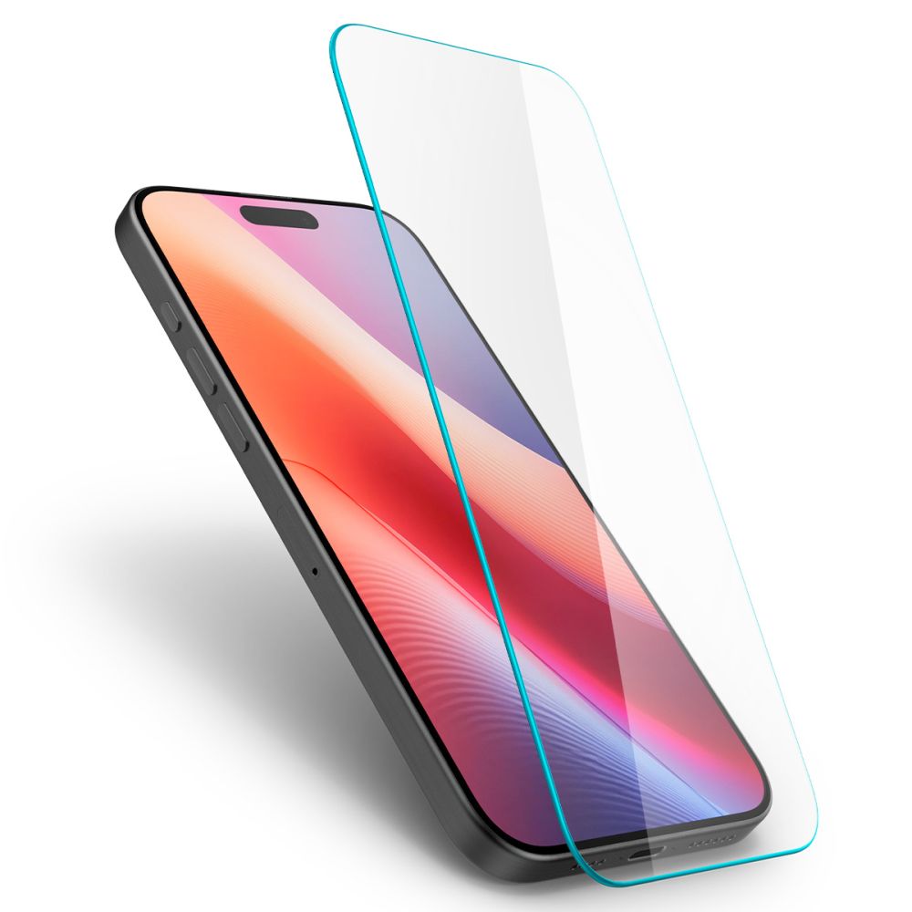 Film de protection écran Spigen GlastrR Slim HD pour Apple iPhone 16 Pro, Verre Trempé, Full Glue, 2.5D AGL07937