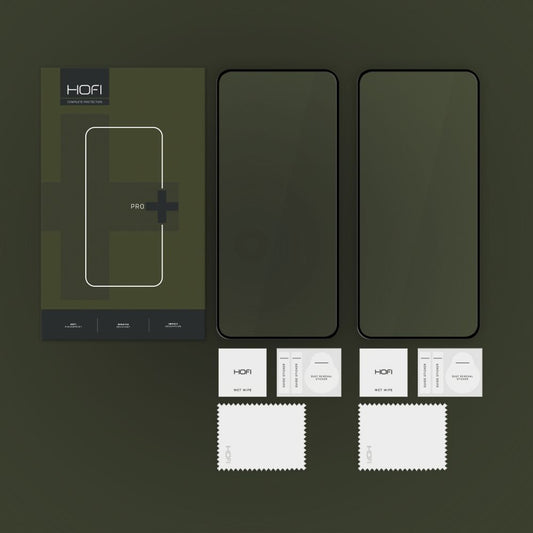 HOFI Glas PRO+ Displayschutzfolie für Xiaomi 14T Pro / 14T, abgeschirmtes Glas, Vollverklebung, 2er Set, 2.5D, Schwarz