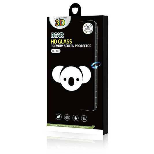 Film de protection d'écran Bear HD pour Apple iPhone 16 Pro Max, Verre trempé, Full Glue, Noir