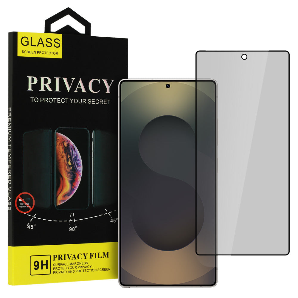 Film de protection d'écran Privacy OEM Shield Screen pour Samsung Galaxy S25 Ultra S938, Verre Trempé, Full Glue