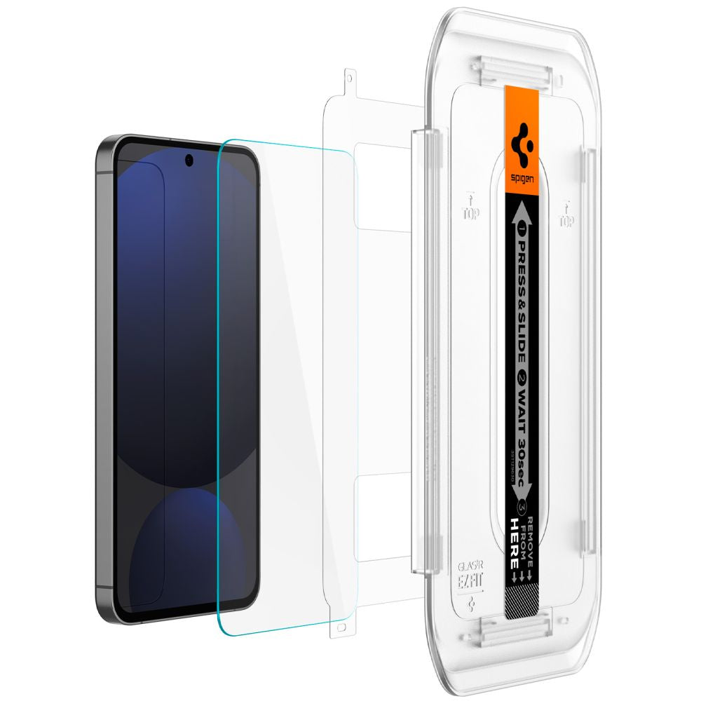 Spigen EZ FIT Film de protection d'écran pour Samsung Galaxy S24 FE S721, protection en verre, collage intégral, lot de 2 pièces AGL08729