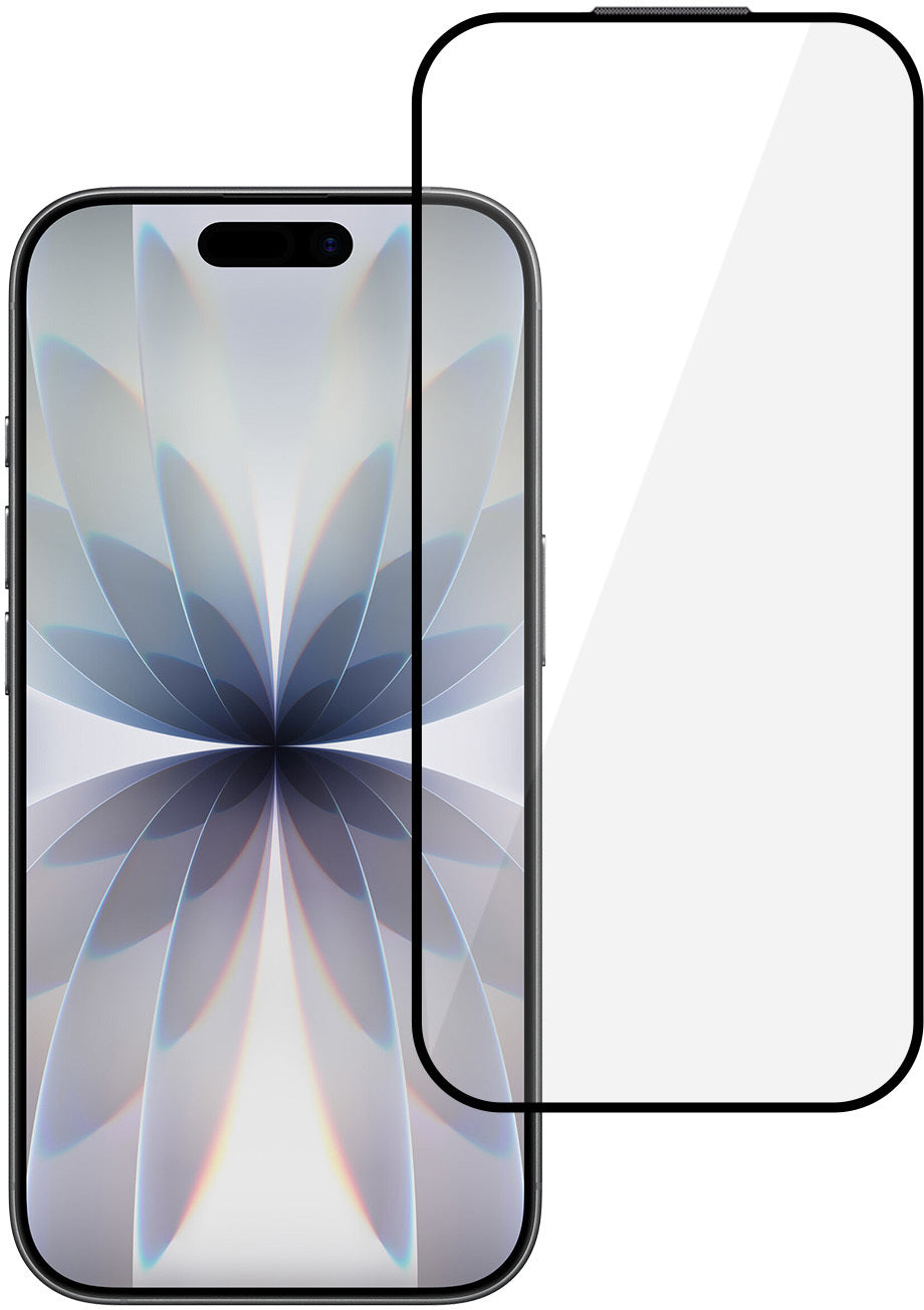 Tel Protect 10X HD DLC Diamond Coating schermbeschermer voor Apple iPhone 17 / 16 Pro, gehard glas, volledige kleeflaag, zwart