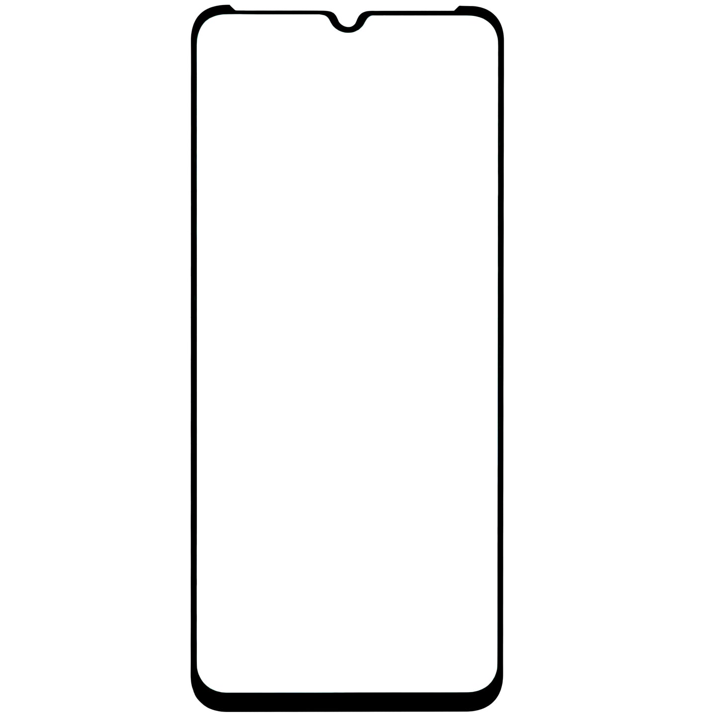 BLUE Shield Displayschutzfolie für Motorola Moto E20, abgeschirmtes Glas, Vollverklebung, Case Friendly, Schwarz