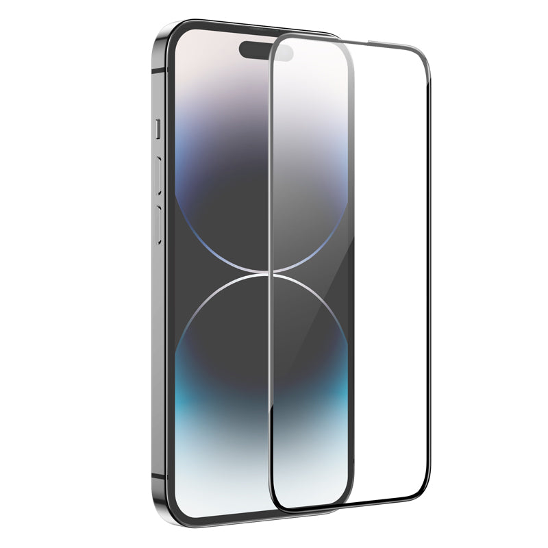 Schutzfolie HOCO G16 für Apple iPhone 14 Pro Max, Gehärtetes Glas, Vollkleber, 5D, Schwarz