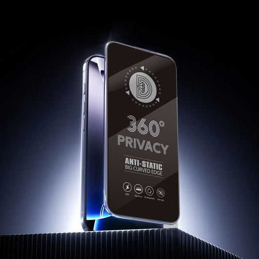 OEM 360 Privacy Displayschutzfolie für Samsung Galaxy A37 5G, gehärtetes Glas, Full Glue