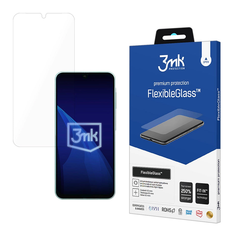 Schermbeveiligingsfolie 3MK FlexibleGlass voor Samsung Galaxy A26 A266 / A16 5G A166 / A16 4G A165 / M16 M166, Flexibel Glas, Volledige Lijm