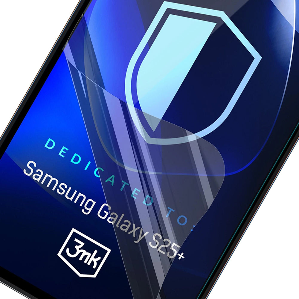 Film de protection écran 3MK FlexibleGlass pour Samsung Galaxy S25+ S936, Verre Flexible, Collage Complet